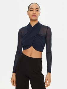 Bardot Bluzka 55001TB2 Granatowy Slim Fit