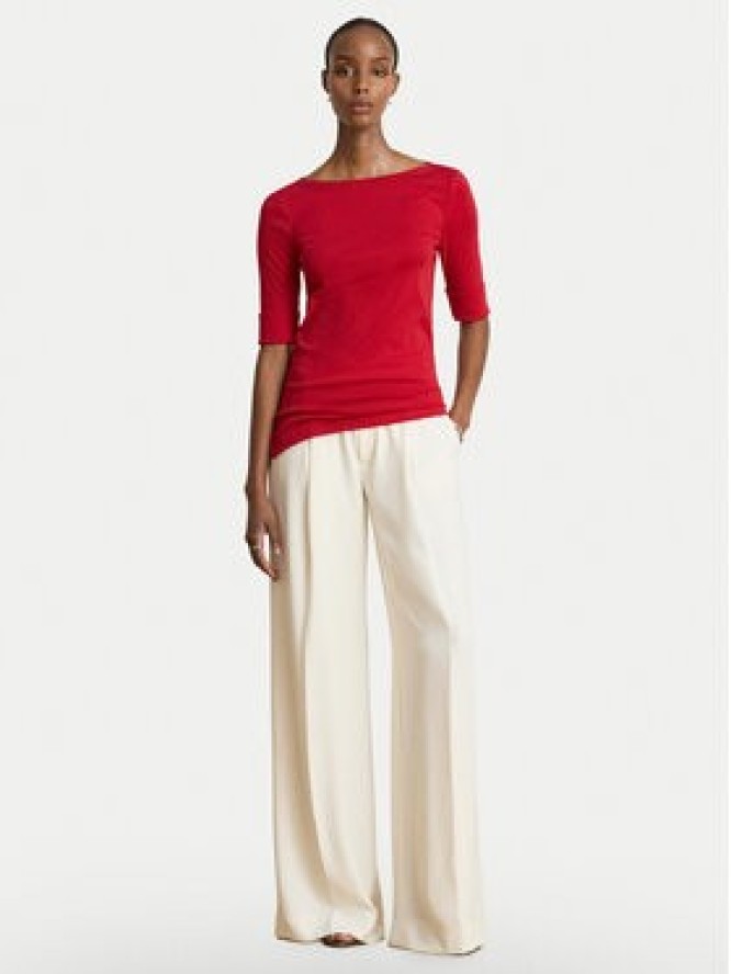 LAUREN RALPH LAUREN Bluzka 200654963197 Czerwony Slim Fit