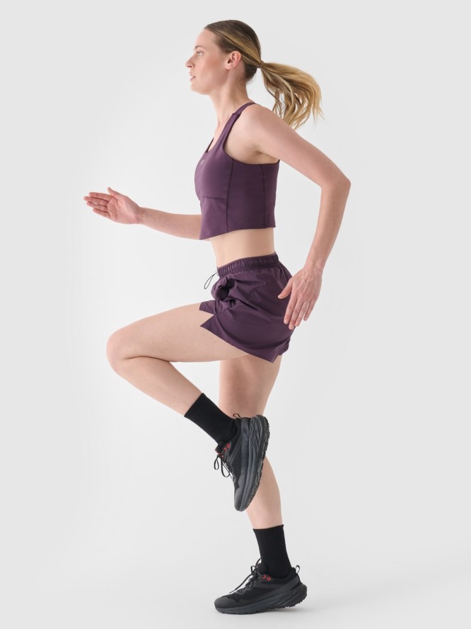 4F Spodenki do biegania szybkoschnące damskie - fioletowe XS