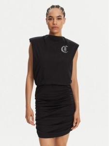 Just Cavalli Sukienka codzienna 78PAOE11 Czarny Regular Fit