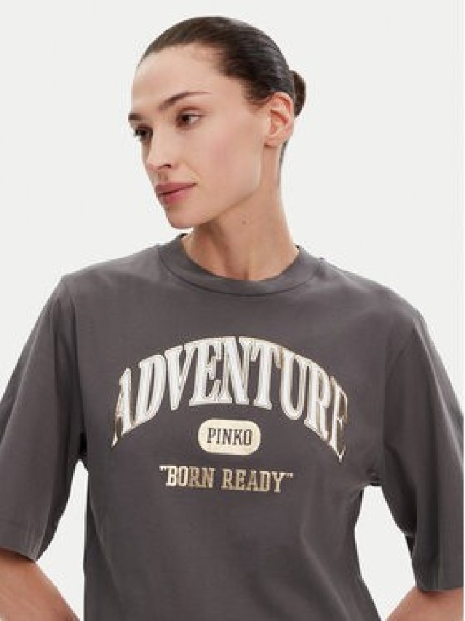 PINKO T-Shirt Niamey 104604 A2CS Szary Regular Fit