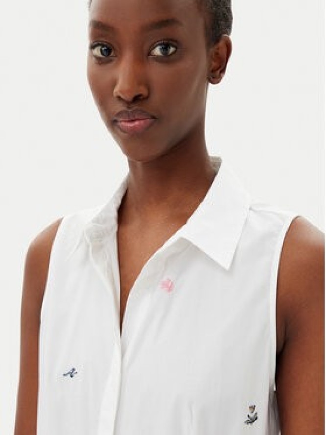 Marella Sukienka koszulowa Ensign 2513221222 Biały Regular Fit