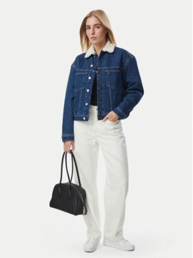 Tommy Jeans Kurtka jeansowa Archive Teddy DW0DW23519 Niebieski Regular Fit