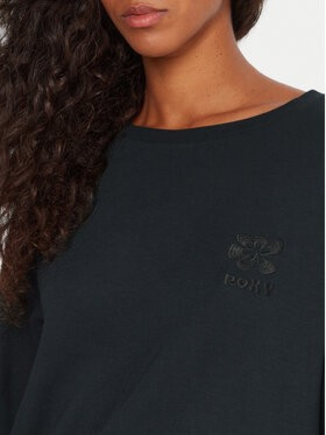 Roxy Bluza Surfing By Moonlight ERJFT05008 Czarny Relaxed Fit