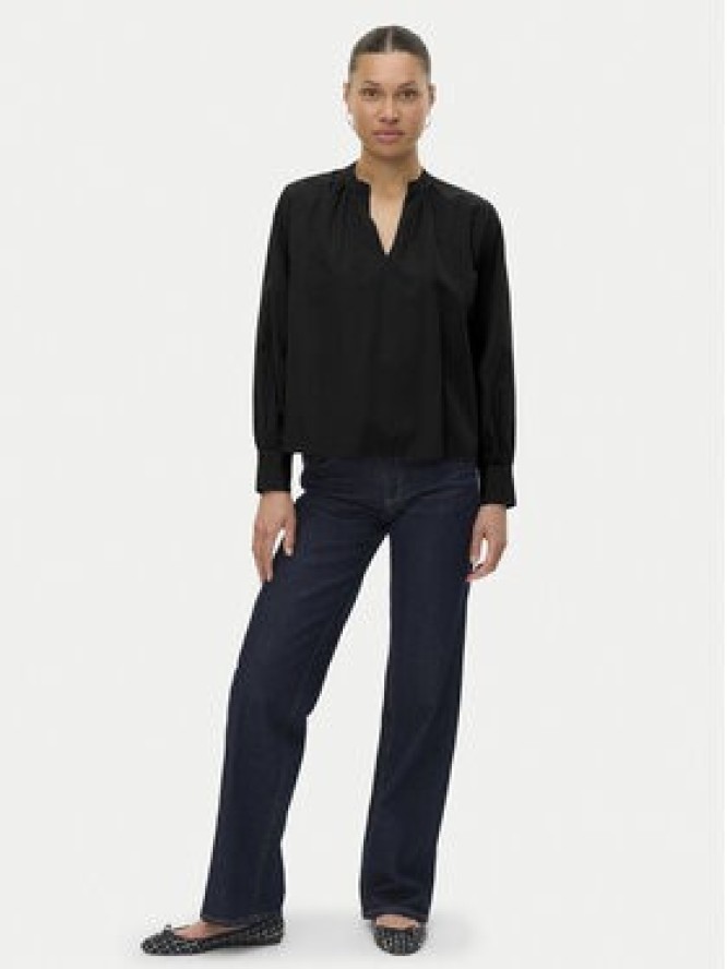 Vero Moda Bluzka Fanni 10336937 Czarny Loose Fit