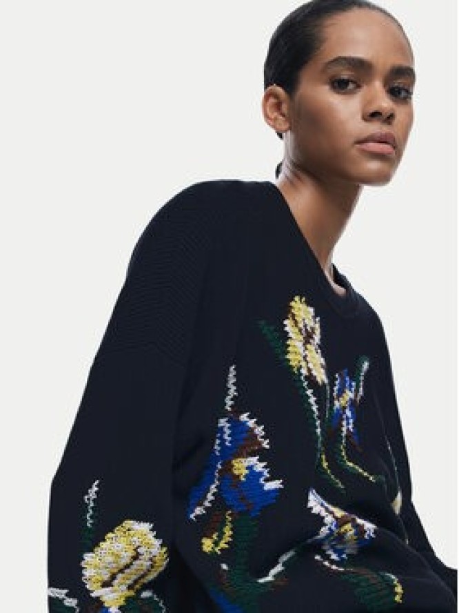 Desigual Sweter Cooper 25WWJF36 Czarny Regular Fit