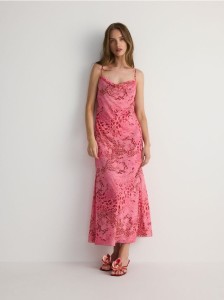 Wzorzysta sukienka maxi - wielobarwny