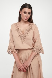 Bluzka damska lniana ERMANNO SCERVINO LIFE