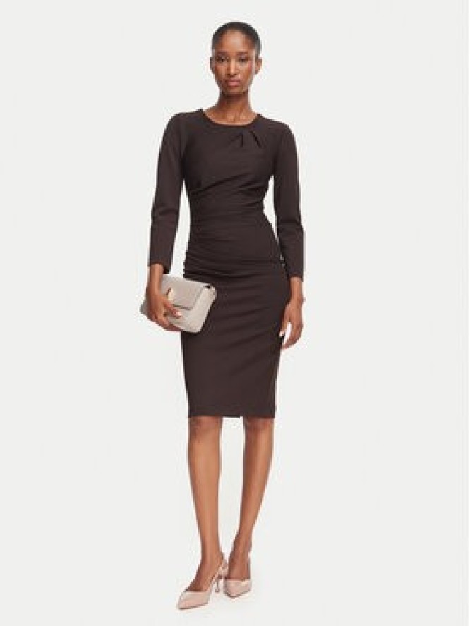 Rinascimento Sukienka koktajlowa CFC0130273003 Brązowy Slim Fit