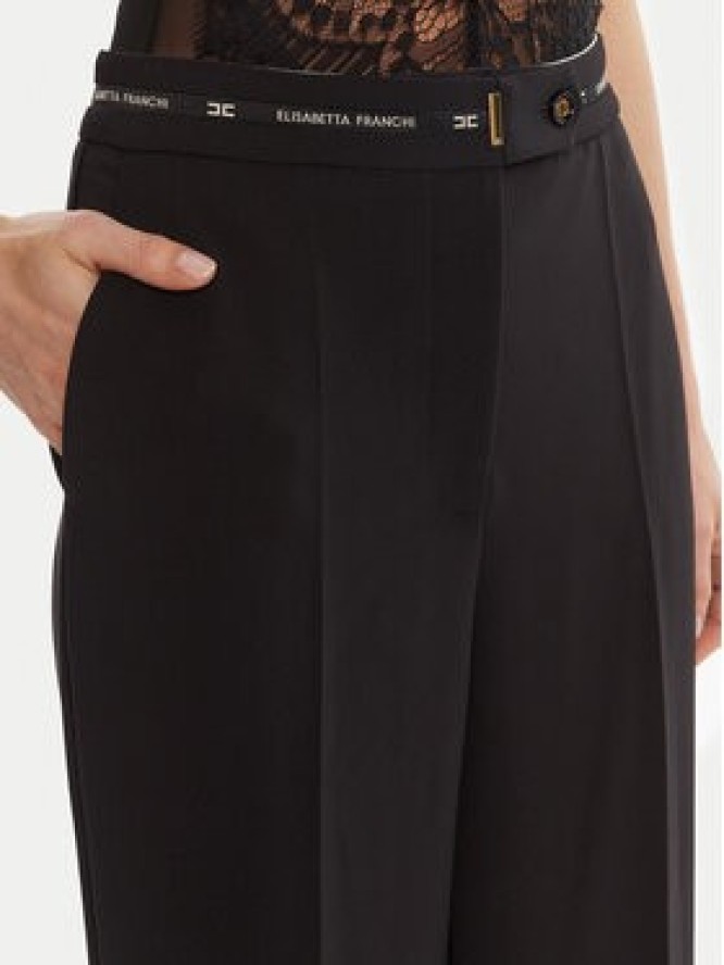 Elisabetta Franchi Spodnie materiałowe PA-103-56E2 Czarny Regular Fit