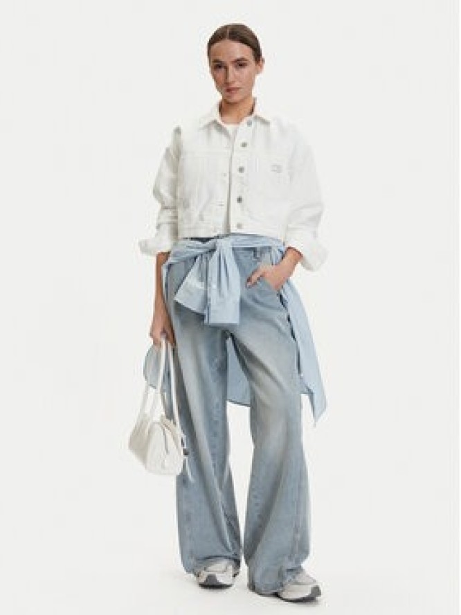 Tommy Jeans Kurtka jeansowa DW0DW21979 Biały Oversize
