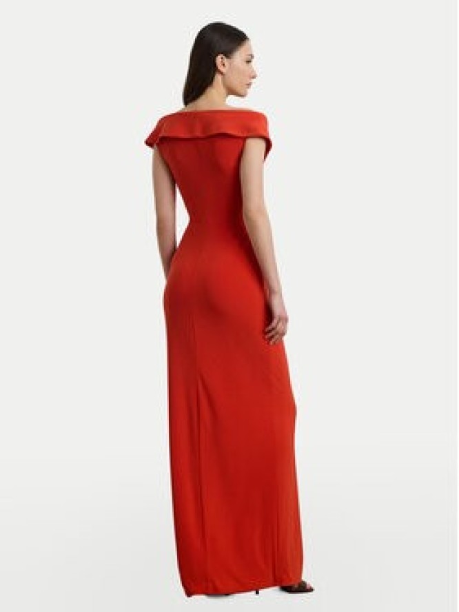 LAUREN RALPH LAUREN Sukienka wieczorowa 253863940024 Pomarańczowy Slim Fit