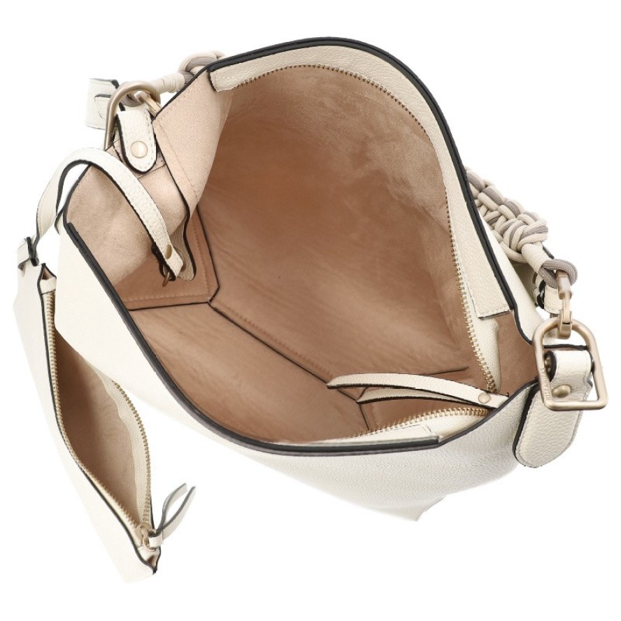 Beżowa Elegancka Damska Torebka Hispanitas