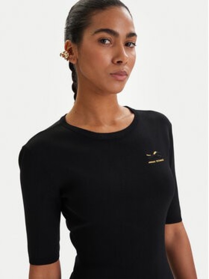 Armani Exchange Sukienka dzianinowa XW001872 AF10352 Czarny Slim Fit