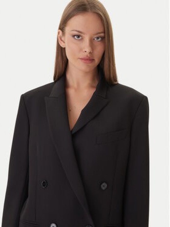 Patrizia Pepe Marynarka 2S1543 A498 Czarny Regular Fit