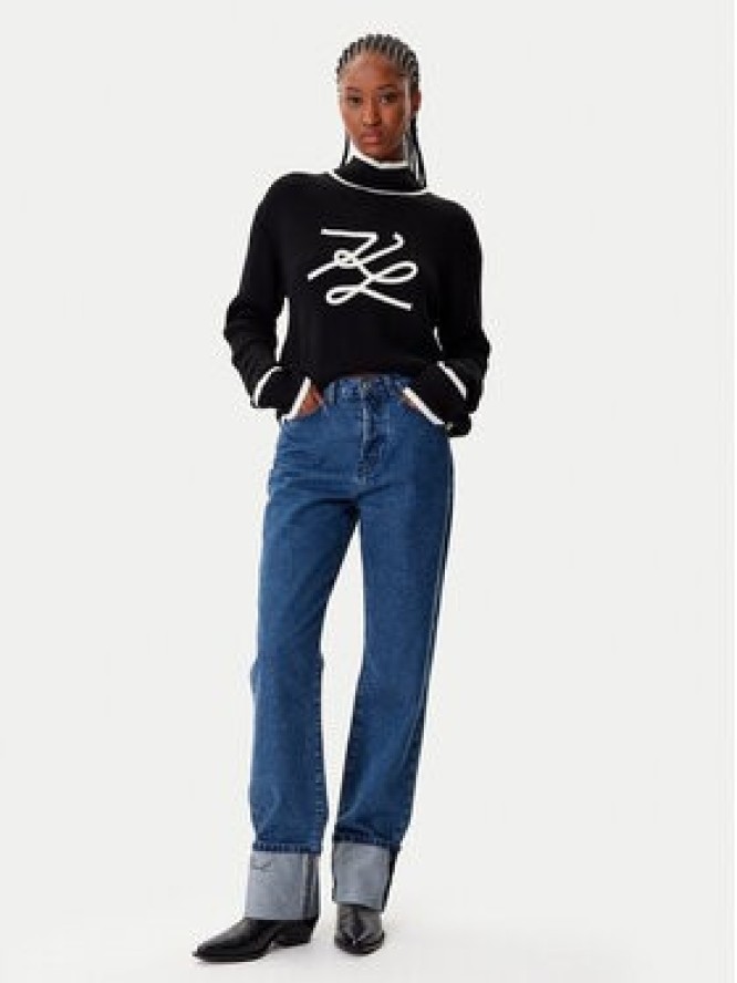 KARL LAGERFELD Golf A4W18051 Czarny Regular Fit