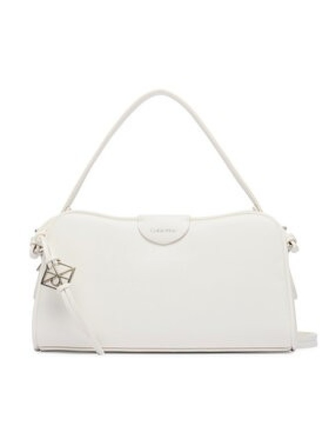 Calvin Klein Torebka Emblem Trio Top Handle Camera Ba LV04F3370G Biały