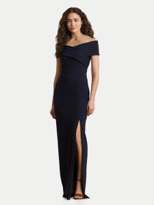LAUREN RALPH LAUREN Sukienka wieczorowa 253P13931002 Granatowy Slim Fit