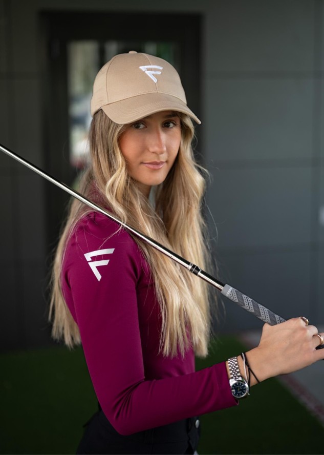 languagepl Czapka golfowa Merino – Regulowana, oddychająca, lekka, ochrona UV