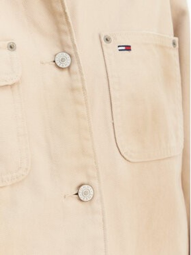 Tommy Jeans Kurtka przejściowa Distressed Chore DW0DW22599 Beżowy Relaxed Fit
