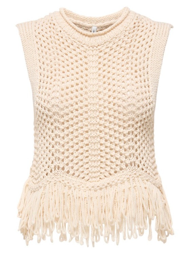 ONLY Top Kimmie 15365146 Beżowy Regular Fit