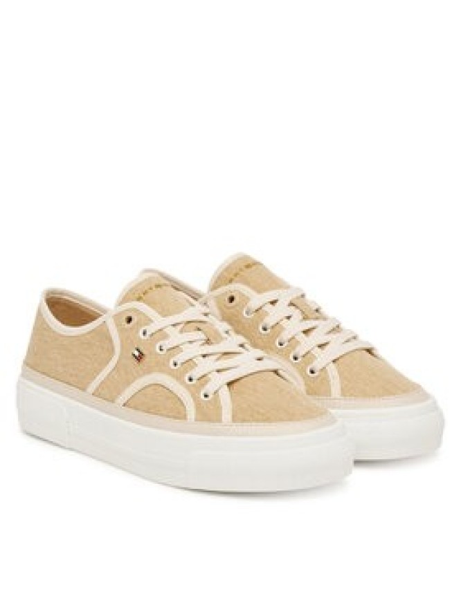 Tommy Hilfiger Tenisówki Platform Vulc Piping FW0FW09394 Żółty