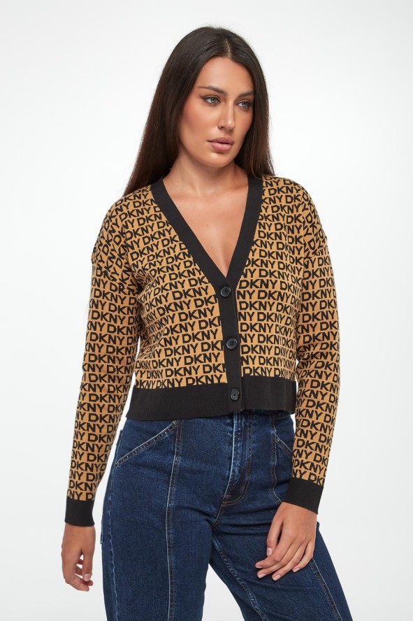 Kardigan damski logowany DKNY
