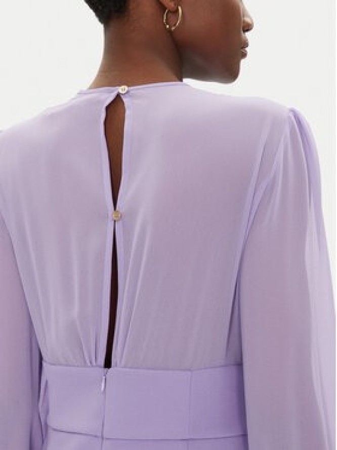 Rinascimento Sukienka koktajlowa CFC0123289003 Fioletowy Regular Fit