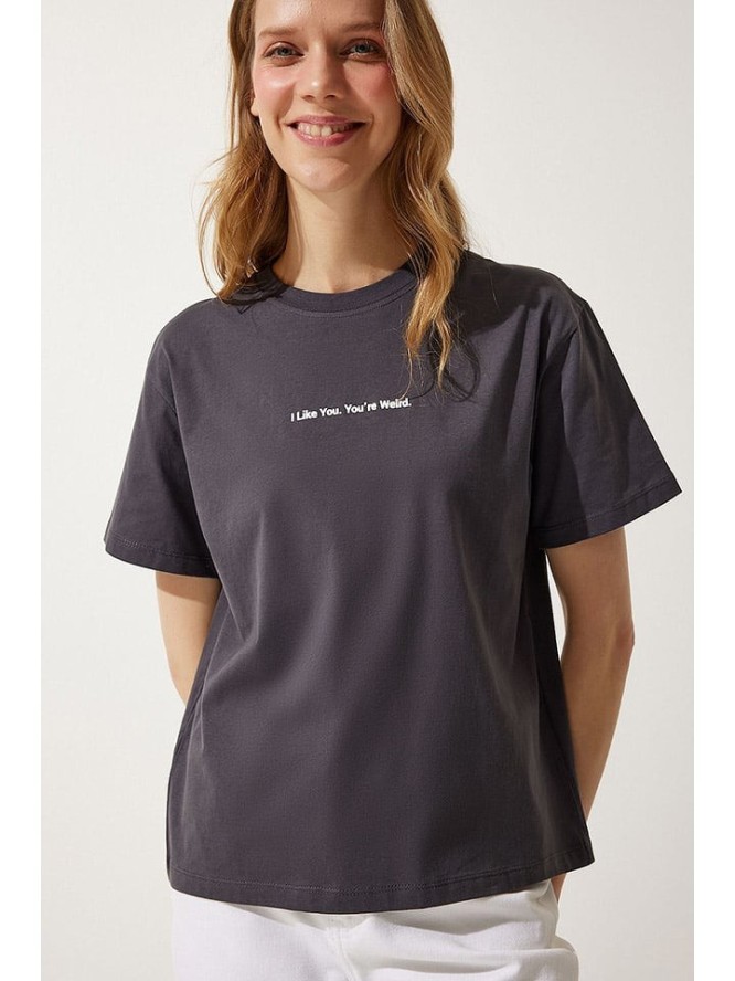 Happiness Istanbul Koszulka w kolorze antracytowym rozmiar: 40