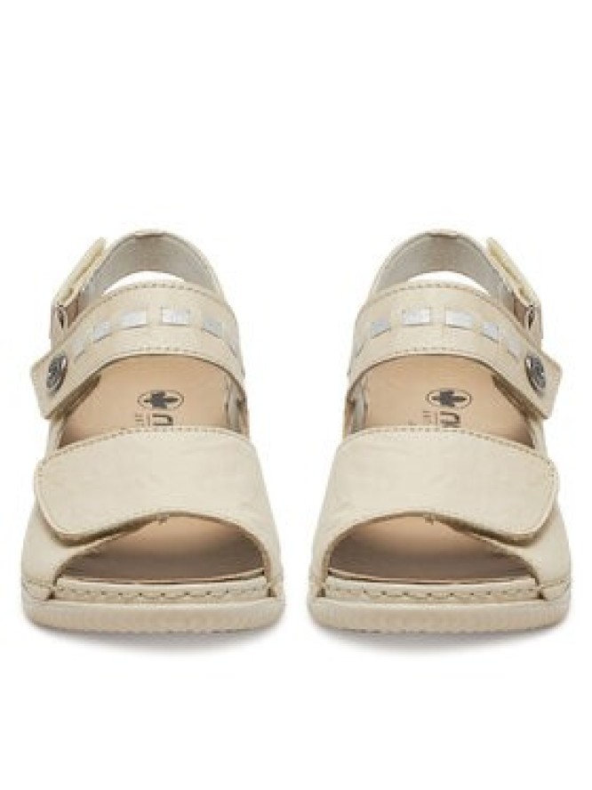 Rieker Sandały V7473-61 Écru