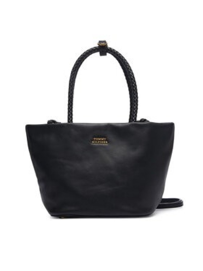 Tommy Hilfiger Torebka Th Marina Bucket Leather AW0AW18739 Czarny