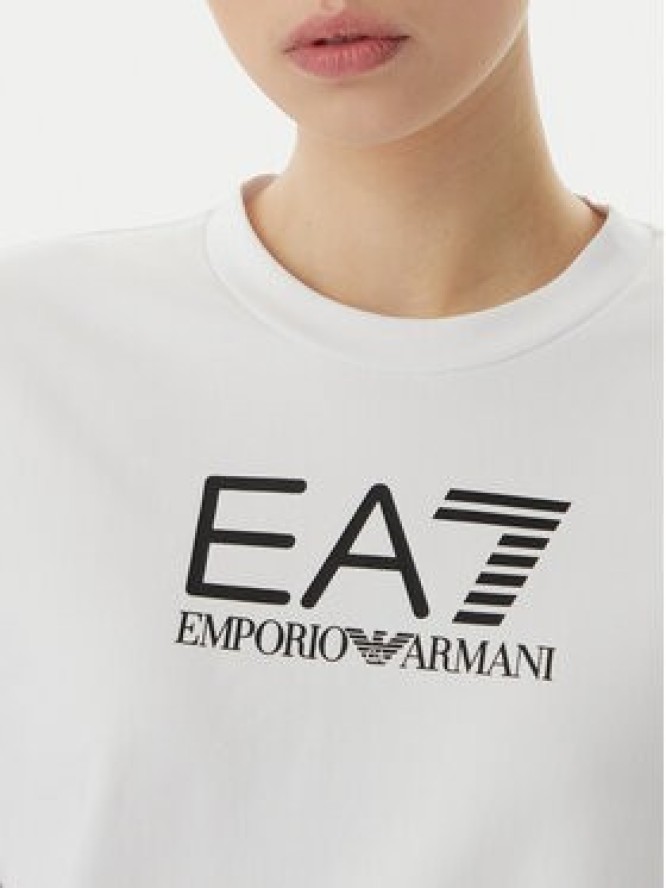 EA7 Emporio Armani Komplet bluza i szorty sportowe 7W000974 AF13135 M0003 Biały Regular Fit