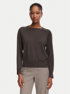 Marella Sweter Cottage 2625366211 Brązowy ciemny Regular Fit