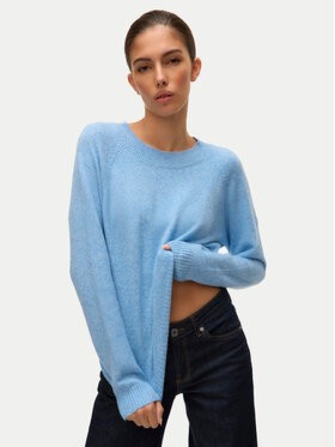 Vero Moda Sweter Doffy 10201022 Błękitny Regular Fit