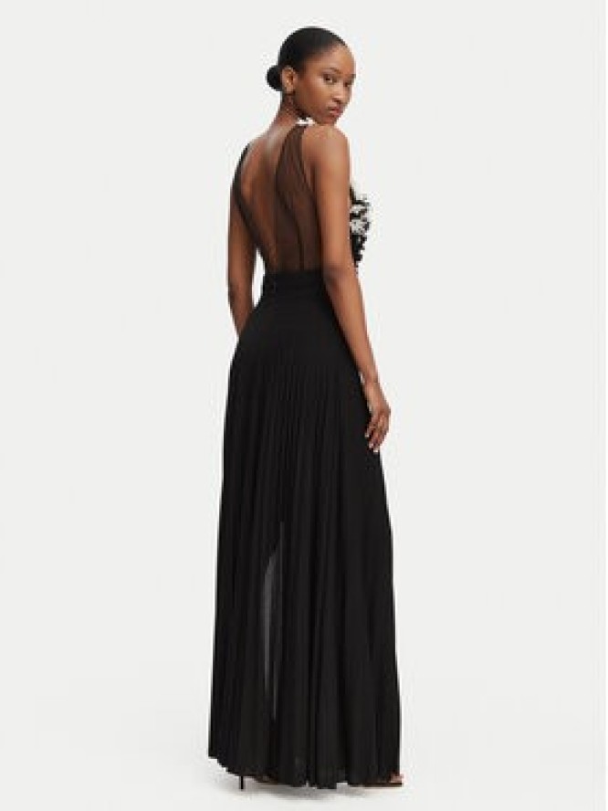 Elisabetta Franchi Sukienka wieczorowa AB-R44-62E2-V800 Czarny Slim Fit