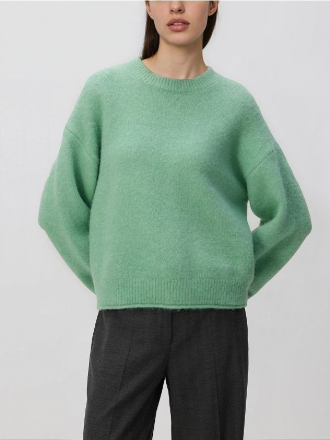 Sweter z dodatkiem wełny - jasnoturkusowy