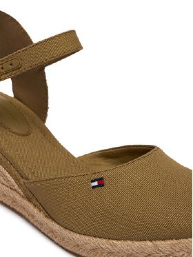 Tommy Hilfiger Espadryle Mid Wedge Espad Closed Toe FW0FW09233 Brązowy