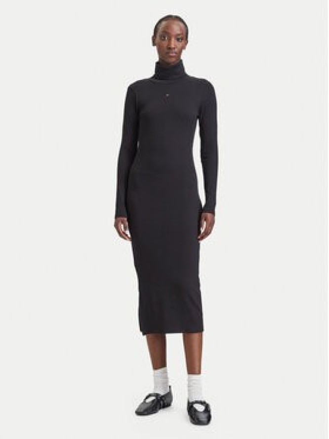 Tommy Jeans Sukienka dzianinowa Bodycon DW0DW23320 Czarny Slim Fit