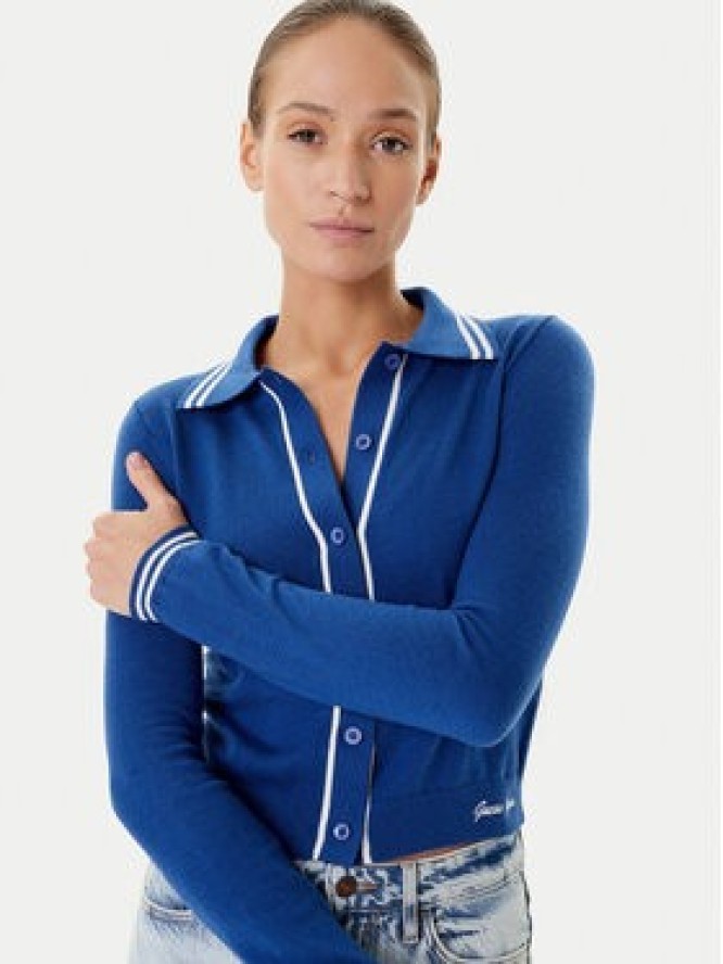 Guess Jeans Kardigan W5YR32 Z3HO2 Niebieski Regular Fit