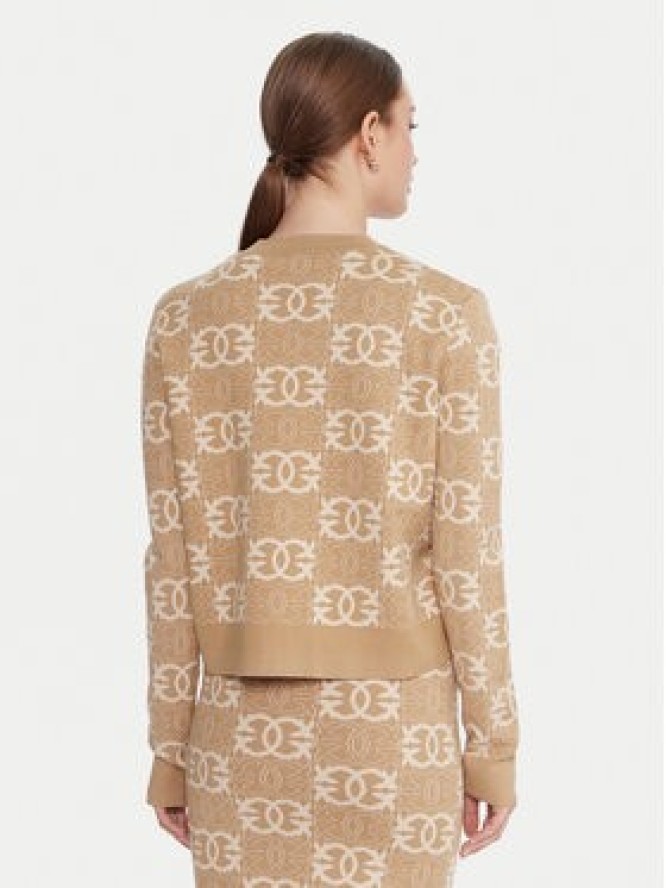 PINKO Kardigan Found Someone 106043 A2YD Beżowy Regular Fit