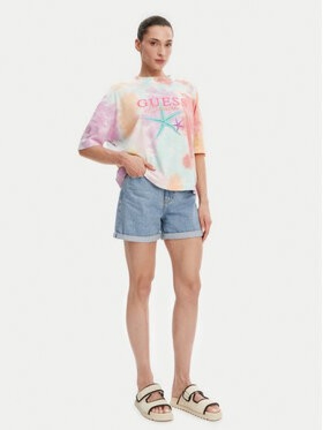 Guess T-Shirt E5GI00 K8G01 Kolorowy Oversize