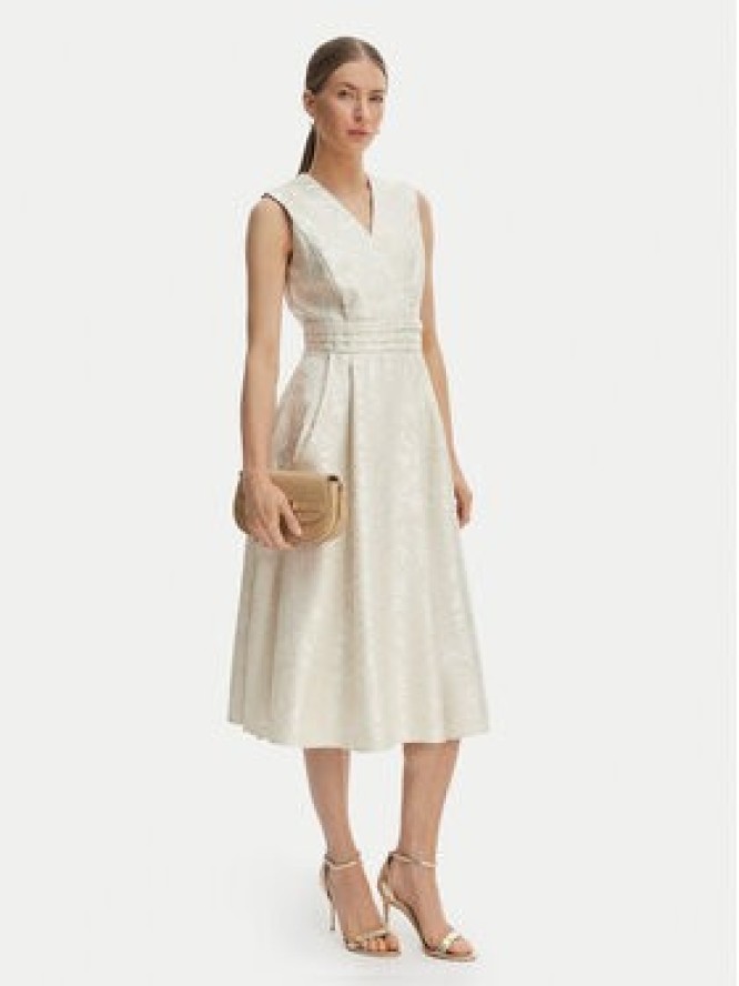 Rinascimento Sukienka koktajlowa CFC0127709003 Écru Regular Fit