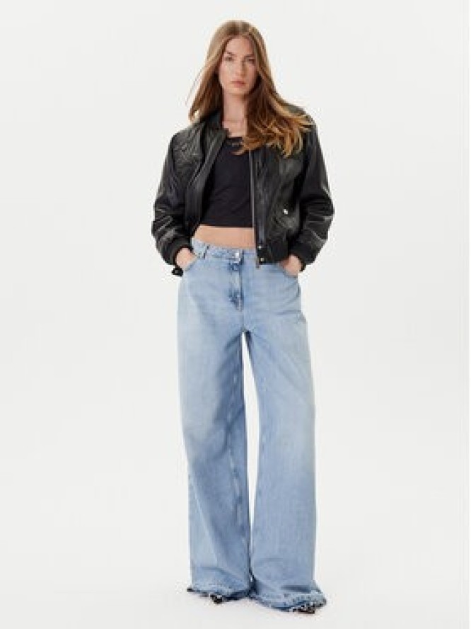 Guess Kurtka z imitacji skóry W5YL06 WE480 Czarny Regular Fit