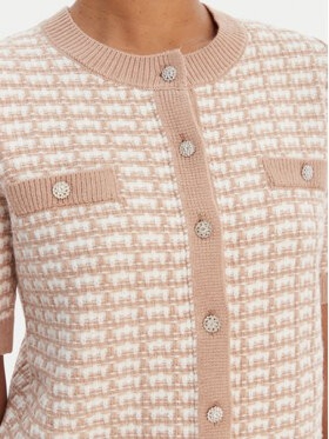 Morgan Sukienka dzianinowa 261-RMORESA Beżowy Slim Fit