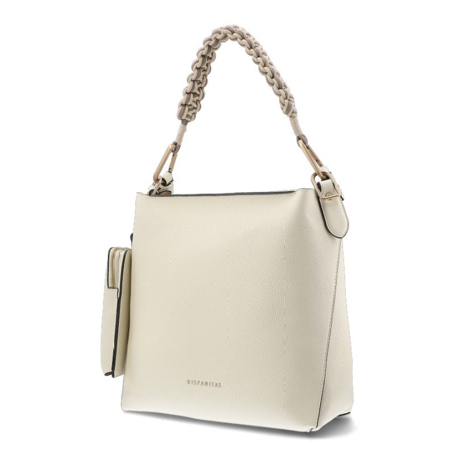 Beżowa Elegancka Damska Torebka Hispanitas