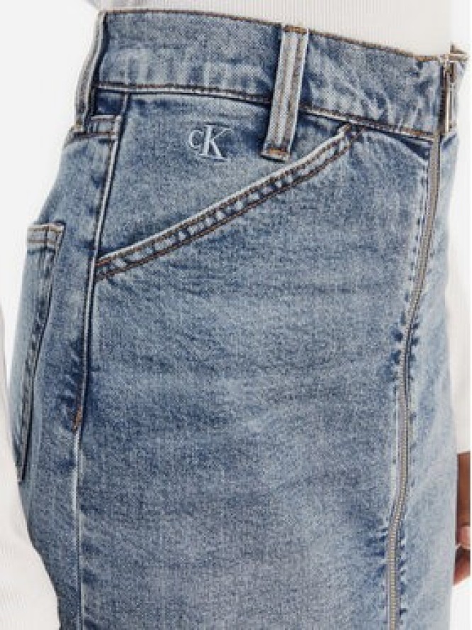 Calvin Klein Jeans Spódnica jeansowa LV047E710G Niebieski Regular Fit
