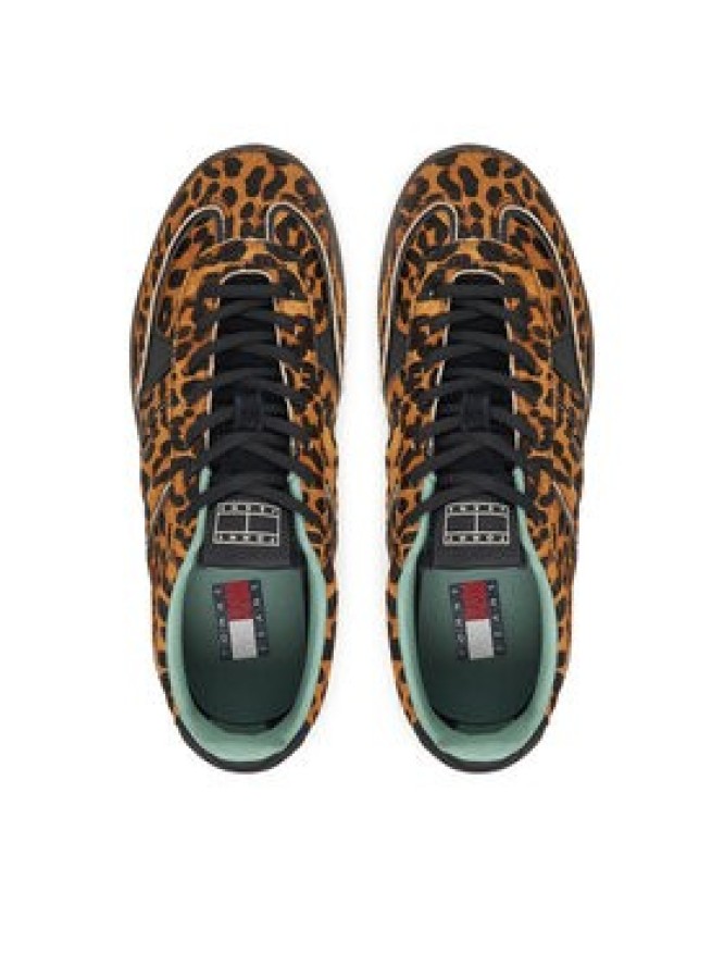 Tommy Jeans Sneakersy The Greenwich Edge Leopard EN0EN02904 Brązowy