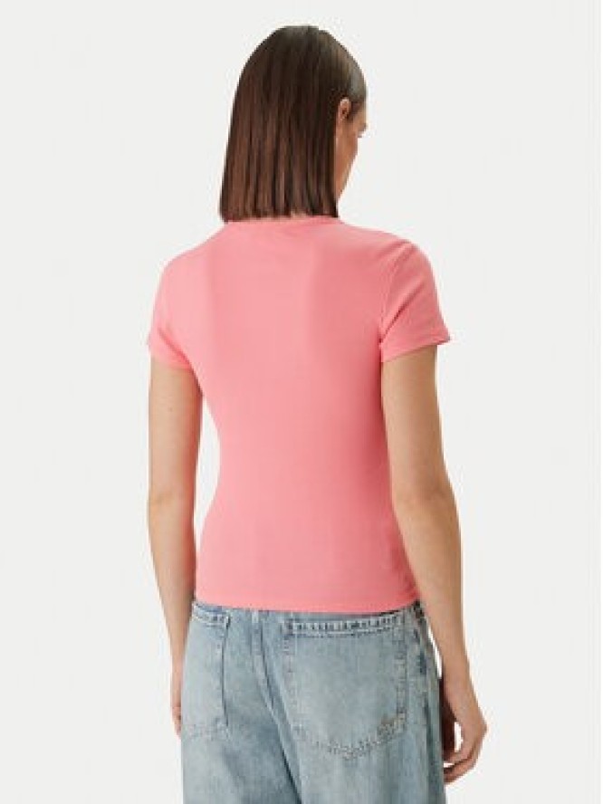 Tommy Jeans T-Shirt DW0DW17383 Różowy Slim Fit