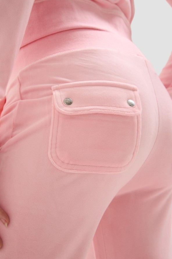 JUICY COUTURE Różowe damskie spodnie dresowe Layla Low Rise, Rozmiar XS