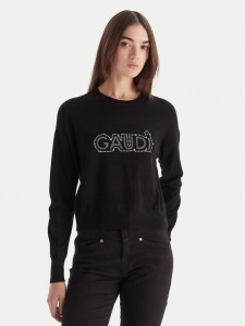 Gaudi Sweter 521BD53023 Czarny Regular Fit